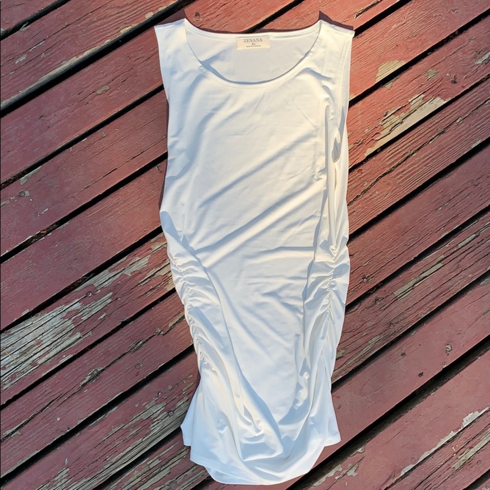 Ruched zenana tank